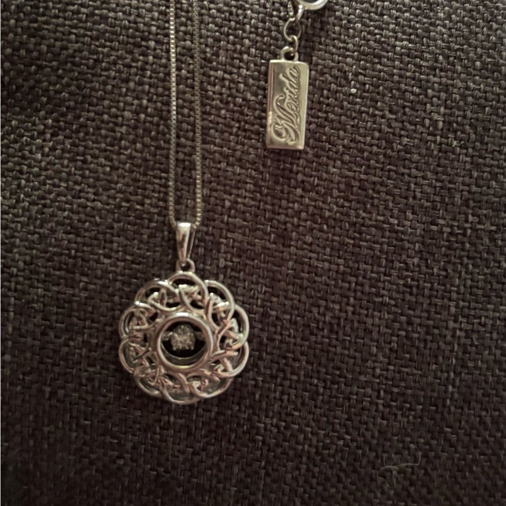 Enchanted Disney Fine Jewelry 925 Sterling Silver Diamond Accent Merida Pendant